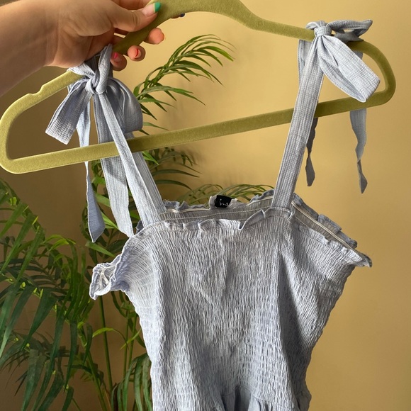 Blue Ruched Tank Top - Picture 3 of 3